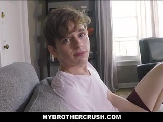 Twink Stepbrother Jerks Off And Fucked For First Time With Older Jock Stepbrother POV